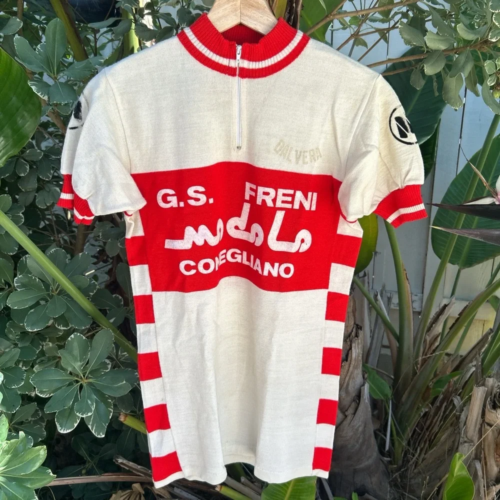 Vintage Modolo Cycling Jersey Wool Italy G.S. Freni Conegliano Sz 3 70s 80s